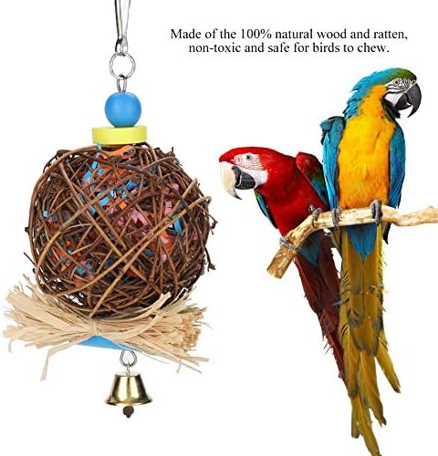 Играчка за Дъвчене птици Fudax, Експанзионистична Активност на Играчки, Играчки от Дърво и Ратан, Нетоксичен Ротанговый Топчета,