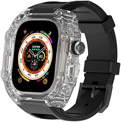 KANGDD за Apple Watch Ultra 49 мм Защитен калъф серия 8 7 6 5 4 SE Каишка-гривна Каишка за часовник Лек комплект модове Здрав калъф