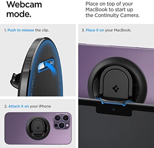 О пръстен Spigen за поставяне на уеб-камерата на iPhone Magsafe за MacBook, Магнитен държач за телефон, предназначен за MagSafe