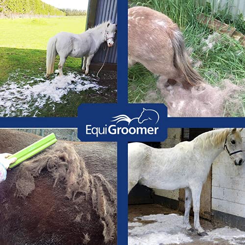 Четка за отстраняване на вълна EquiGroomer за коне | Инструмент за премахване на грунд за по-Големите домашни любимци, с къса и