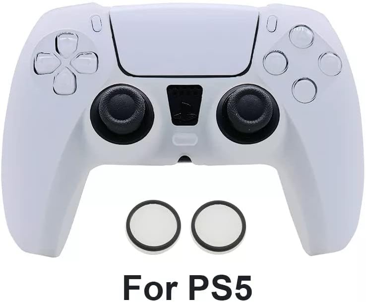 Силиконова обвивка контролер PS5 Свети в Тъмно рамките на защитен джоба за Playstation 5 с подходящи дръжки за по-големи пръсти